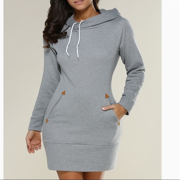 Just Like Friday Tops - 😘😘Lovely Grey Long Sleeve Casual Hoodie